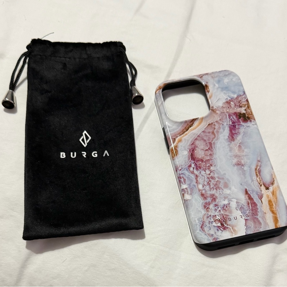 Marble Phone Case - Pink and White
